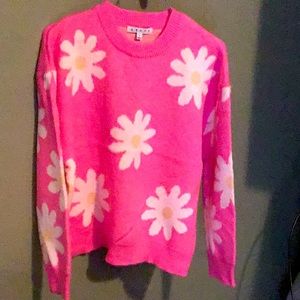 Gorgeous pink daisy aweater
